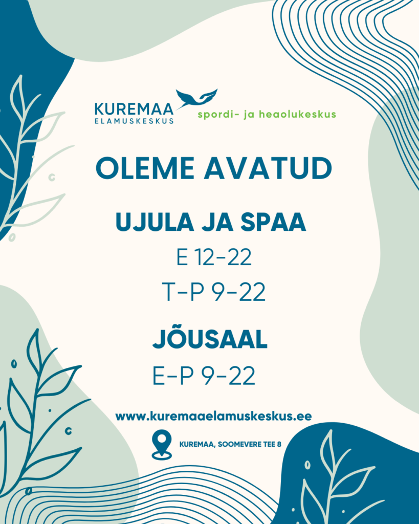 Kuremaa spordikeskuse lahtiolekuajad
