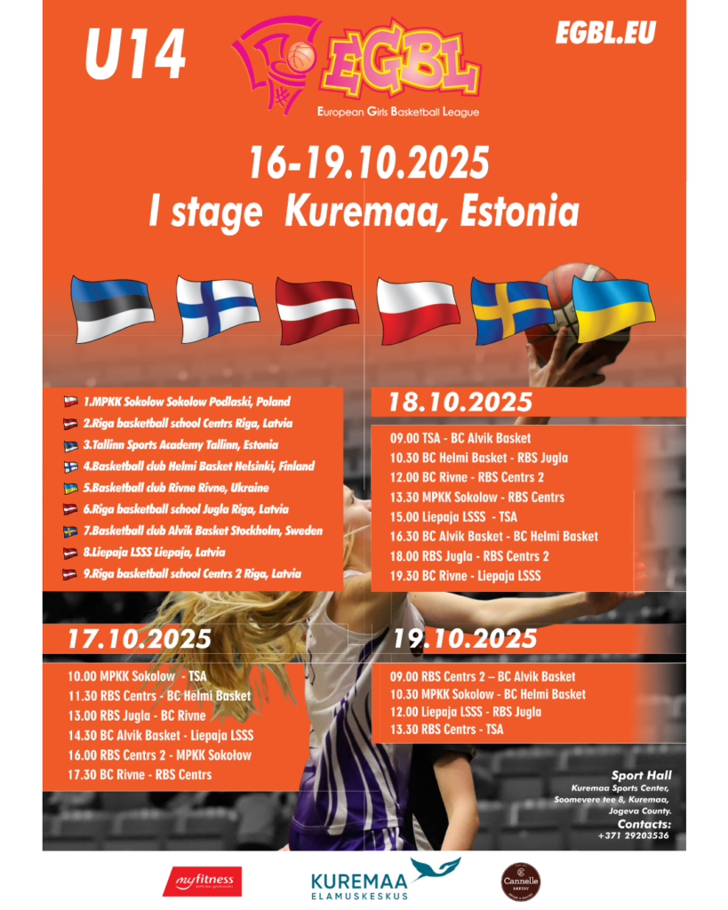 EGBL turniiri ajakava